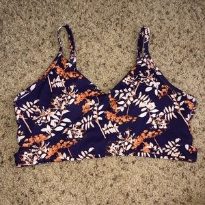 Fabletics Bra Sz Medium Purple Flowers